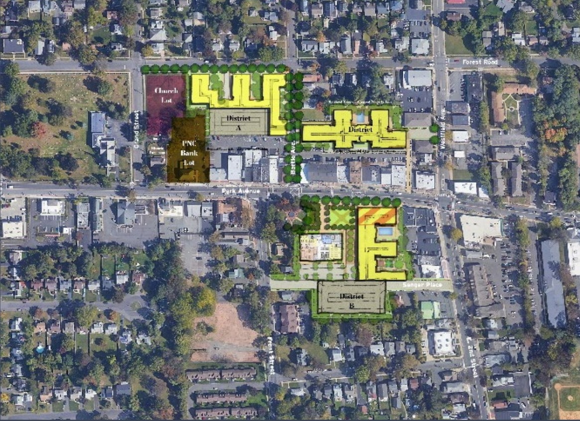 Woodmont Properties Conceptual Site Plan Of Districts A B  C