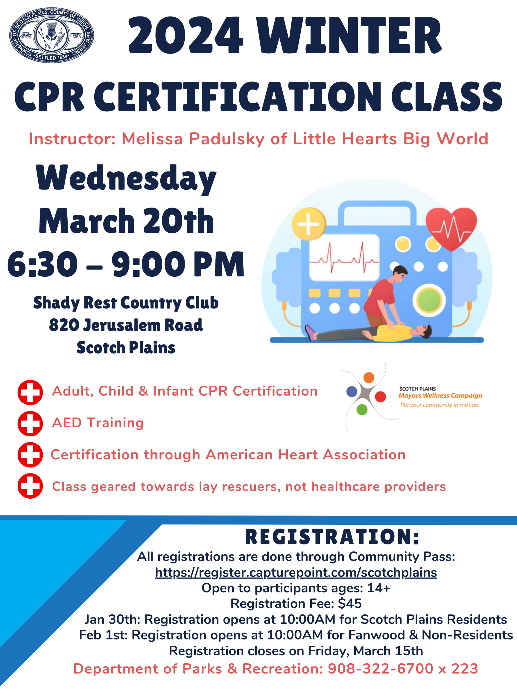 Township of Scotch Plains, NJ CPR Classes