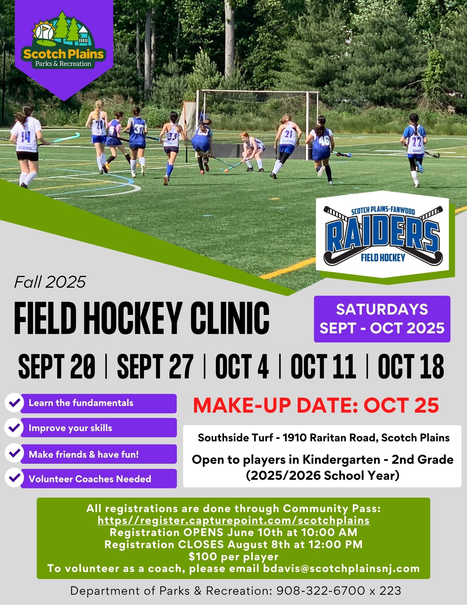 2025 Fall Field Hockey Clinic JB