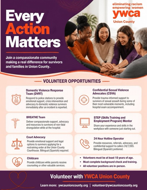 Volunteer with YWCA Union County